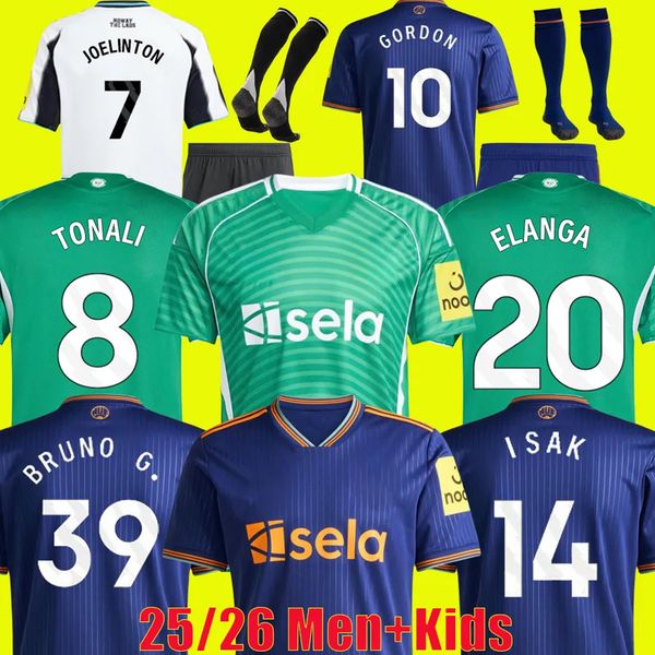 ELANGA 25 26 L.MILEY TONALI BRUNO G. Soccer Jerseys ISAK JOELINTON TRIPPIER GORDON SCHAR 2025 2026 Football Shirt BURN top Men Kids kit sets Pre-Match