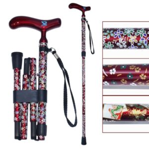 Collapsible Lightweight Carbon Fiber Walking Stick with Non-Slip Adjustable Grip for Seniors
