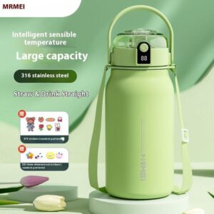 High-Quality Stainless Steel Thermal Pot – Ideal for Male & Female Students with Straw Cup Feature