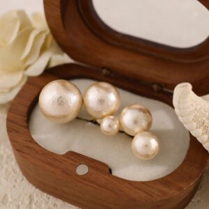 Timeless Chic Accessory Set: Sophisticated Retro-Essence Single Postpearl Stud Earring Collection
