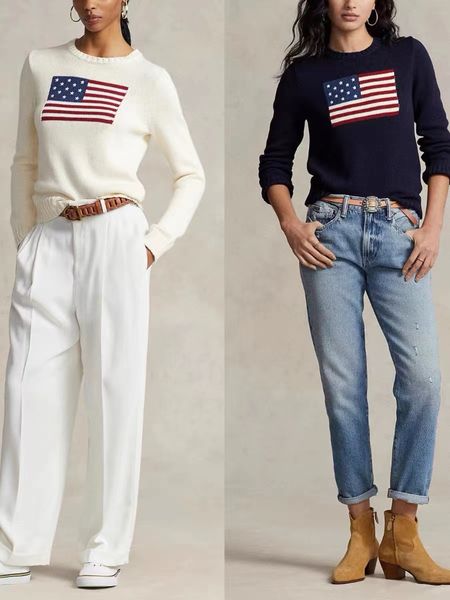 womens knits designer knits teddy bear sweater Womens Knitted - American Bear Sweater 2025 Winter Fashion Comfortable Cotton Pullover