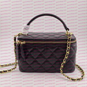 Ladies' Single Shoulder Makeup Bag Designer Fashionable Luxury Chain Bag Leather Bucket Bag Solid Color Crossbody Bag