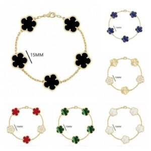 5 flower bracelet designer jewlery designer for women luxury clover bracelet sterling silver jewelry 925 diamond bracelet fashion braclet bracelet wholesale gift