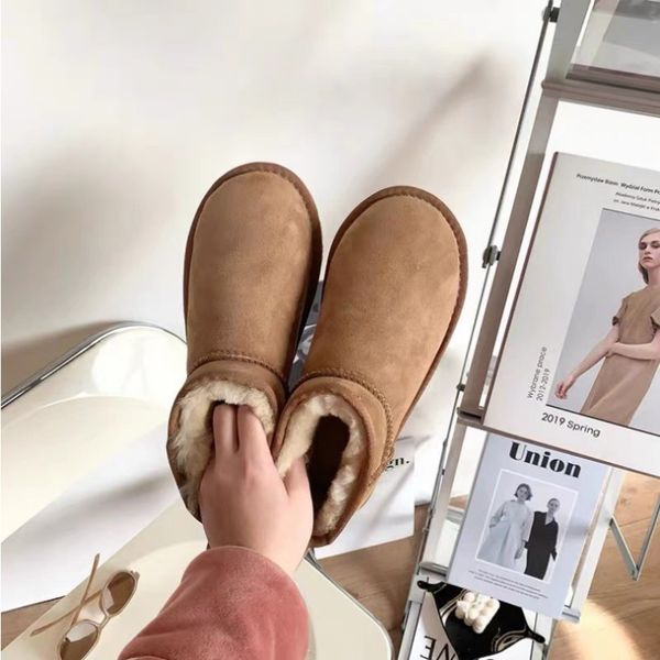 Tasman Slippers Australia Designer Boots Luxury Tazz Slipper Men Women Snow Mini Ankle Short Duck Leather Winter Platform Maroon Gray Black Free Shipping