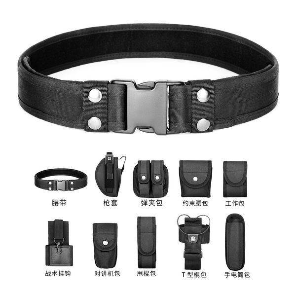 Outdoor Training Tactical Belt molle Multi-functional nine-piece detachable combination tactical waist cover cross-border