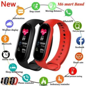 Bracelet Multi-Function Heart Rate Blood Pressure Monitor Step Music Sleep Monitoring M6 Smart Fiess Sports Watch