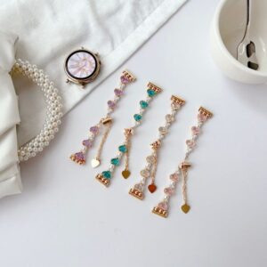 Watch Band Suitable For Miband 8 And Applewatch 38mm 40mm 41mm 42mm 44mm 45mm 49mm 18MM 20MM 22MM Crystal Heart Shape Strap Colorful Wristband