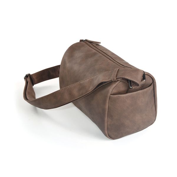 New high quality men's casual simple ins style soft side solid color single shoulder crossbody bag