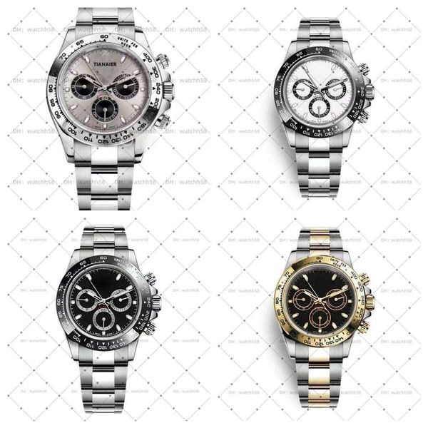 Men Watch Automatic machinery Movement Full Stainless Steel Sports Chronograph Mens Watches luminous montre de e Wristwatches gifts