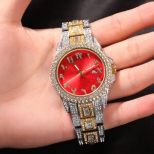 Luxury Jewelry VVS Moissanite High Quality Hip Hop New Colorful Dial Fashion Mechanical Watch Creative Unique Round Dial Iced Out Men's Watch Pass the diamond tester