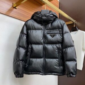 GG-P-R-A Mens Designer Winter Down Jacket Winter Classic Fashion Brands Casual Coats Lightweight Hooded Zipper Waterproof Large Size Winter Men Women Bread Clothing