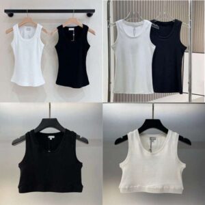 womens knits tank Designer tank Embroidery Vest Sleeveless Breathable Knitted Pullover Womens Sport Tops Crop Top Fashion S 2XL New