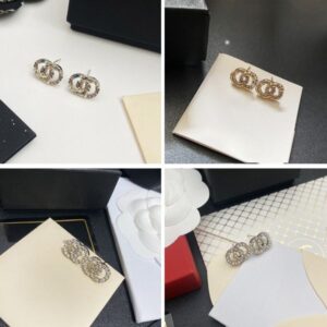 18K Gold Plated Luxury Brand Designers Stud Earrings Women Crystal Rhinestone Earring Party Gift jewelry