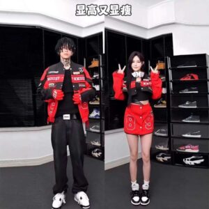 Extra Large Size 150kg Motorcycle Jacket for Men Women, Spring and Autumn Couples' Detachable Racing High Street Coat