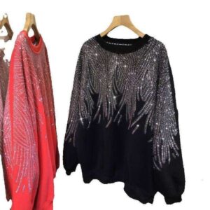 American Style Oversized 150kg Plus Size Fleece Lined Heavy Water drill Long Sleeve Sweatshirt Men's sweatshirt