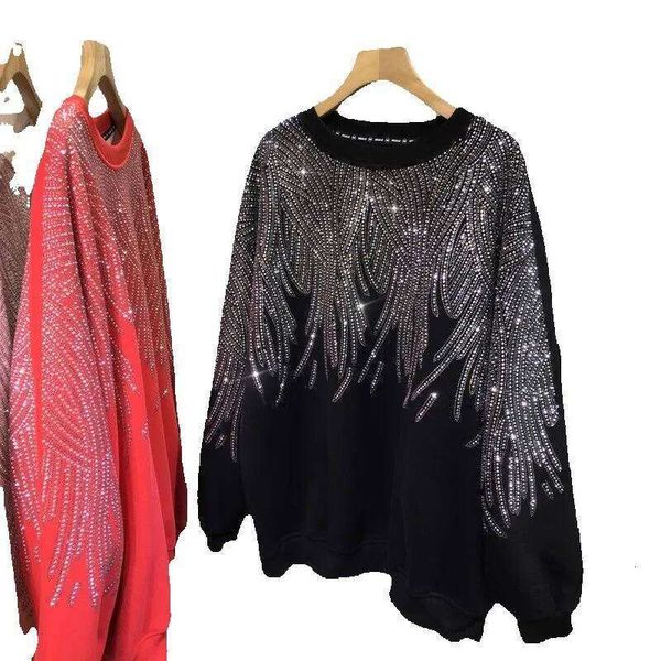 American Style Oversized 150kg Plus Size Fleece Lined Heavy Water drill Long Sleeve Sweatshirt Men's sweatshirt