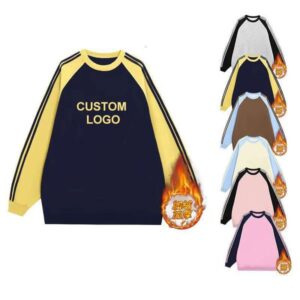OEM Custom Embroidered Women's Vintage Heavyweight Cotton Fleece Oversized Sweater Pullover 3D Crewneck Sweatshirt for Winter