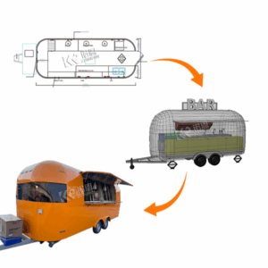 CE Certified Food Truck Fully Equipped Catering Truck Street Hot Dog Cars Mobile Concession Snack Coffee Kiosk Food Trailer With Full Kitchen