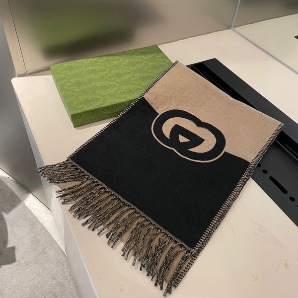 Fashion Scarf New Knitted Wool Scarves Designer Winter Shawl Letter Reversible Design Men Women 2 Style Warm Pashmina