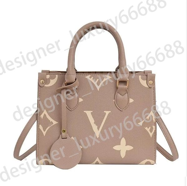 Designer Bag On the go Embossed Black Flower Large Capacity GM MM Size Tote Bag Fashion Women Shoulder Bags Handbags Lady Crossbody Luxurys Female backpack