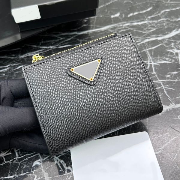 Card Wallet Designer Card Holder Photo Holder High Quality Leather Interior Slot Pocket Zipper Poucht Short Cardholder Coin Purse Card Wallets Designer Women