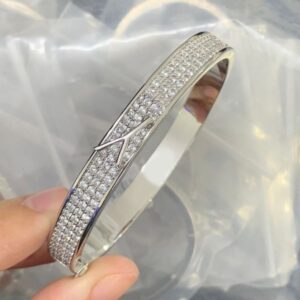 Luxury Designer Bracelets Bangle Letter Charm Women Bangles Jewelry Brass Copper Crystal Wristband Cuff Party