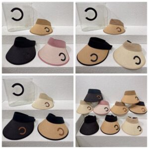 Luxury Summer Visors Women Fashion Beach Women's Empty Top Hat Cap Designer Adjustable Caps Street Sun Protect Hats