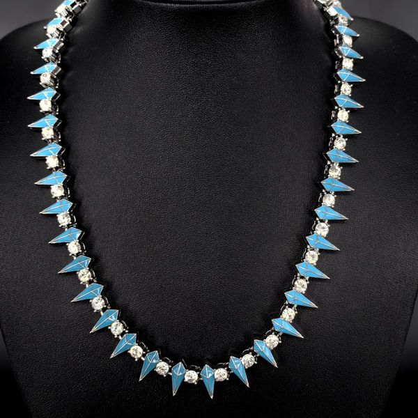 5mm Black Panther Diamond-Set Alloy Men's Necklace | High-End Hip Hop Cuban Link Chain for Trendy Fashion Lovers