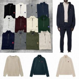 Designer Men hoodie Polos Hoodie Long Sleeve Half Zipper Knitted Horse Men Woman Sweatshirts Embroidery Fashion Top