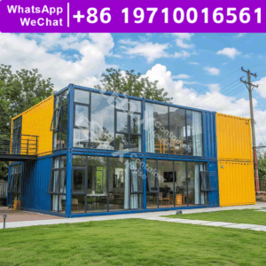 Prefab Modular Flat Pack Home Modular Layout Energy Efficient Global Shipping Mobile Temporary Housing Thermal Insulation Steel