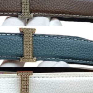 Designer women's leather belt high quality leather fashionable appearance various styles gold silver letter buckle thin waist belt exquisite gift box packaging