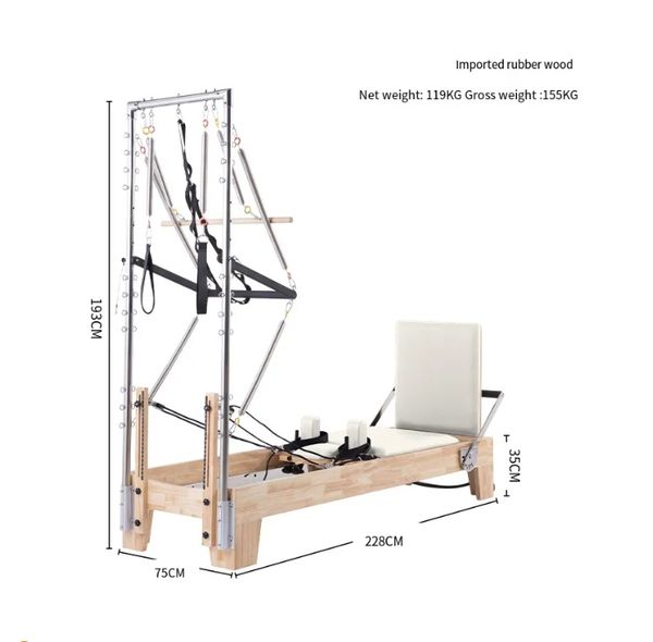 2025 Pilates Reformer Machine Five-piece Yoga body Sculpting Training Equipment Ladder Barrel Cadillac Reformers