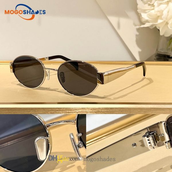 oversized Designer sunglasses for Woman Man oval Goggle Beach Sun Glasses Vintage Skinny with large Travel sun glasses with box CL40235U