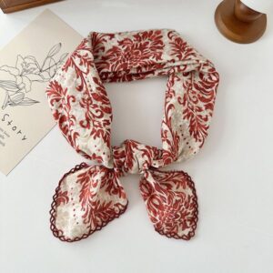 New 100% pure cotton small fresh retro small square scarf –820075