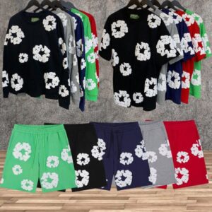 Mans T Shirts and Shorts Sets Designer Casual Tshirrt Pants Foam Fashion Street Vacation 5 Colors