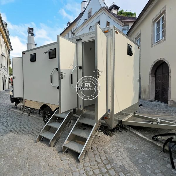 2025 Portable Toilet Trailer and Shower Room Mobile Toilets Restroom Trailer for Wedding and Events