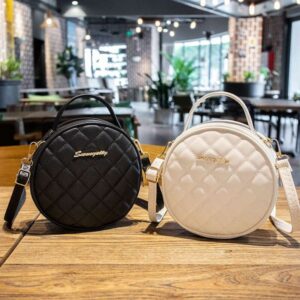 Fashionable Lingge Round 2023 New Type for Women's Korean Version Trend Small Crowd One Shoulder Crossbody Bag Worker