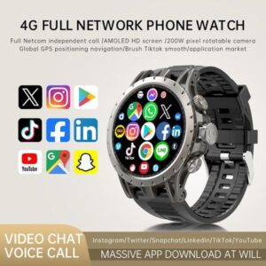 4G LTE Smartwatch 2024 Android os GPS Video Vo Wi-Fi Call Messaging HD Camera 4G Sim Card WIFI Mens Smart Watch