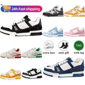Free Shopping Designer Trainer Shoes Sneakers Men Women Low Black Baby Blue White Navy Green Tour Yellow Pink Brown Winter Mens Trendy Tennis Outdoor Jogging Walking