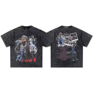 2025 Super Bowl Kendrick America 300g Heavy Men's Oversized Casual Fit Printed Short Sleeve 100% Cotton T-Shirt