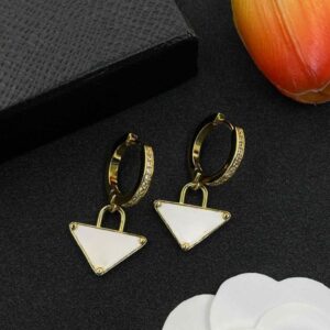 Women Letter Stud Earrings 18K Gold Plated Luxury Designer Earings Geometric Fashion Wedding Party Jewelry