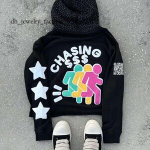 chasing Sweatshirt Zipper Oversized Streetwear Men Hoodies Gothic Graphic Printed Y2K INS Streetwear Unisex Inner Fleece Casual Jackets 0ac