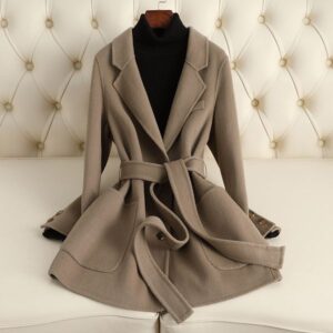 D10300 New wool coat short style fashionable high-end loose design double-sided velvet coat for women