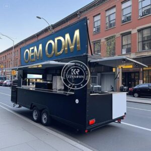 2025 NEW Multifunctional BBQ Food Trailer Mobile Food Kiosk Juice Bar FoodTruck Concession Catering Trailer