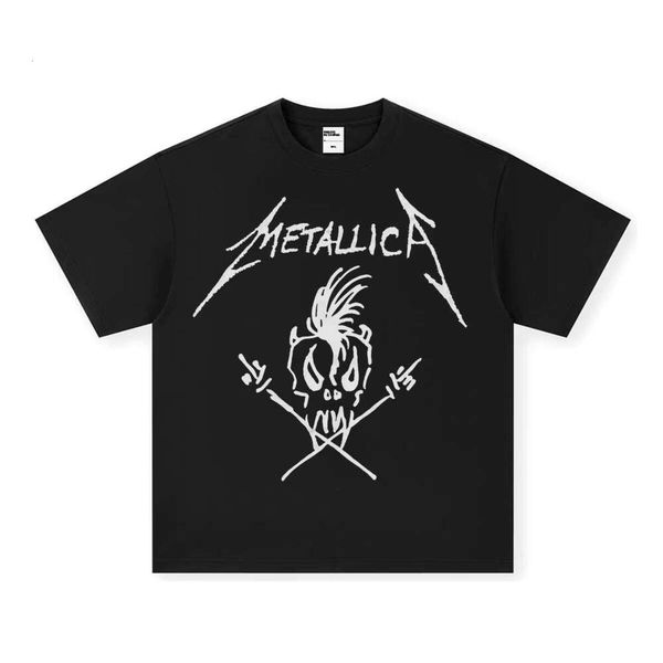 Vintage American Style Men's T-Shirt Heavy 100% Cotton Cross-Cultural Sports Shirt Small Collar Short Sleeve