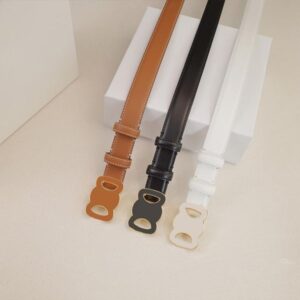 Designer Casual Leather Belts Fashion Women's Belt 2.5 CM Wide Smooth Buckle Travel Accessories 3 Colors