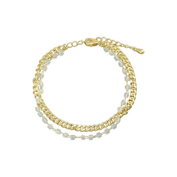 minimalist double layered bracelet copper resin beads trendy for gifting daily outfits stylish jewelry