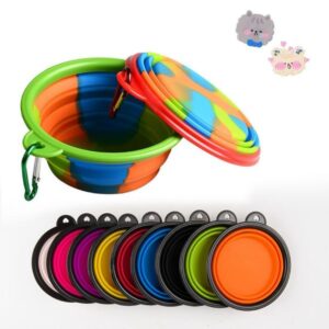 9 colors Camouflage Pet Bowl with Buckle Water Food Container Pet Feeder for Small Dogs Puppy Feeding Bottle Bowls Dog Suppliesl