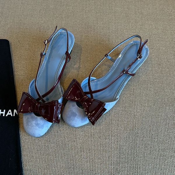 Sandals Baotou thick heel back empty sandals shoes 2025 summer new style girl like versatile single shoes