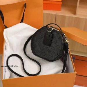 6A Top Quality 2024 Women's Casual Handbag Famous Designer Fashion Emed Round Cute Leather Crossbody Single Shoulder Bag